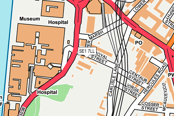 SE1 7LL map - OS OpenMap – Local (Ordnance Survey)