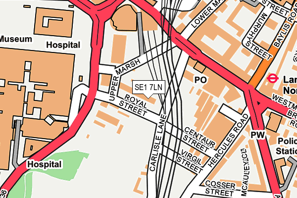 SE1 7LN map - OS OpenMap – Local (Ordnance Survey)