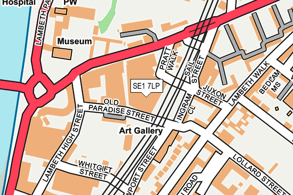 SE1 7LP map - OS OpenMap – Local (Ordnance Survey)