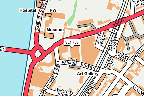 SE1 7LS map - OS OpenMap – Local (Ordnance Survey)