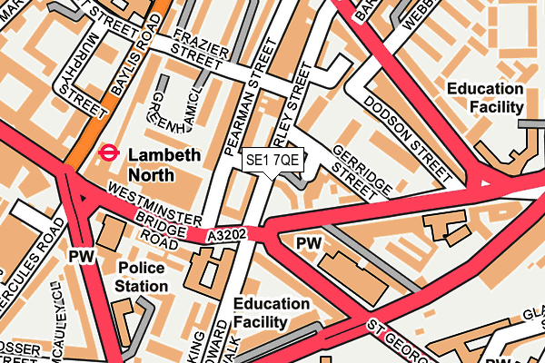 SE1 7QE map - OS OpenMap – Local (Ordnance Survey)