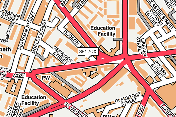 SE1 7QX map - OS OpenMap – Local (Ordnance Survey)