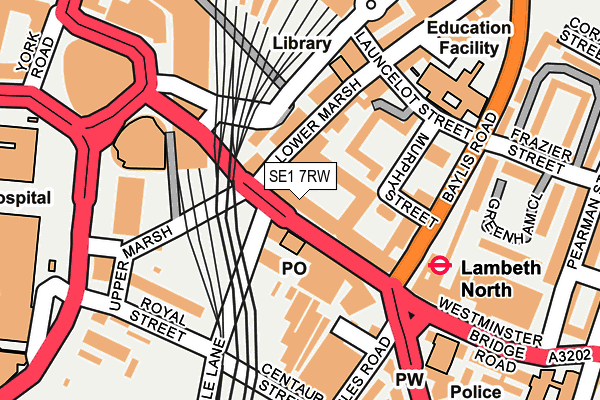 SE1 7RW map - OS OpenMap – Local (Ordnance Survey)