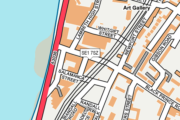 SE1 7SZ map - OS OpenMap – Local (Ordnance Survey)