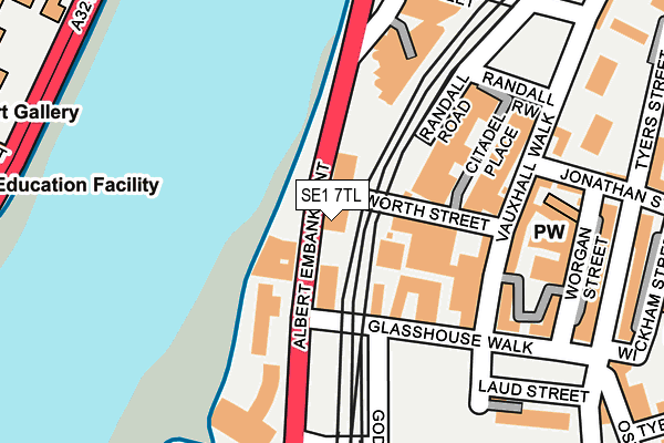 SE1 7TL map - OS OpenMap – Local (Ordnance Survey)