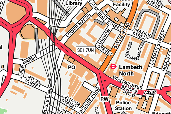 SE1 7UN map - OS OpenMap – Local (Ordnance Survey)