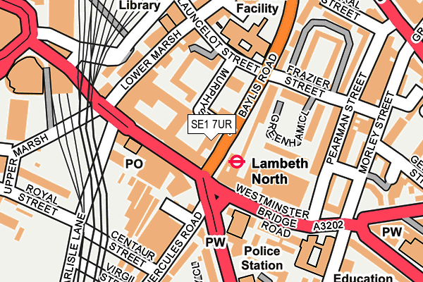 SE1 7UR map - OS OpenMap – Local (Ordnance Survey)