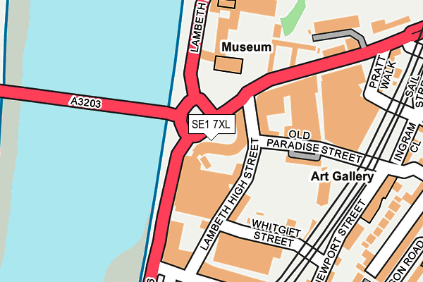 SE1 7XL map - OS OpenMap – Local (Ordnance Survey)