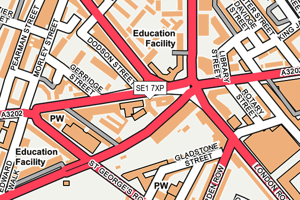 SE1 7XP map - OS OpenMap – Local (Ordnance Survey)