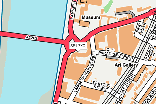 SE1 7XQ map - OS OpenMap – Local (Ordnance Survey)
