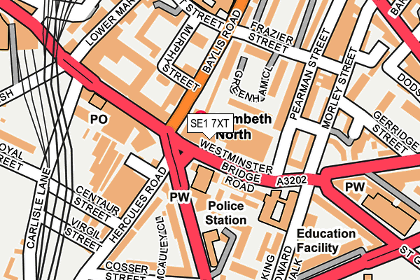 SE1 7XT map - OS OpenMap – Local (Ordnance Survey)