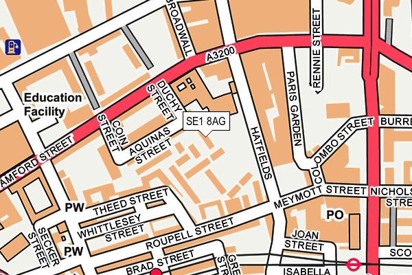 SE1 8AG map - OS OpenMap – Local (Ordnance Survey)