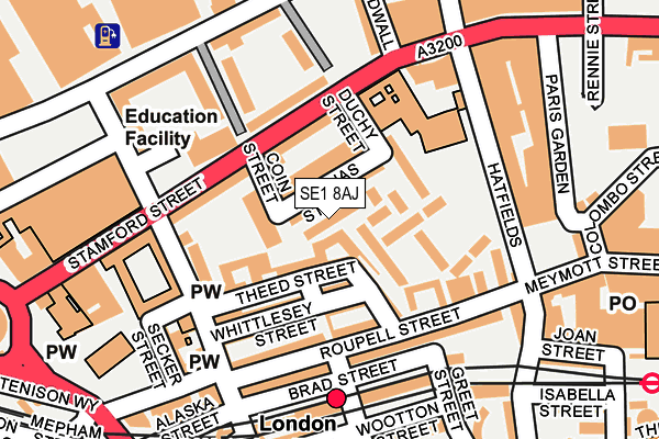 SE1 8AJ map - OS OpenMap – Local (Ordnance Survey)