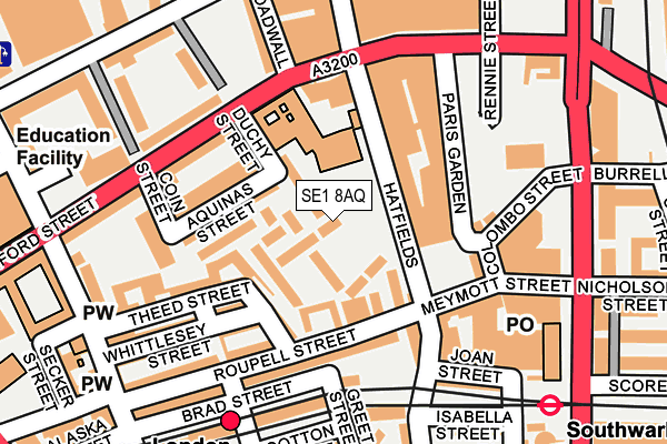 SE1 8AQ map - OS OpenMap – Local (Ordnance Survey)