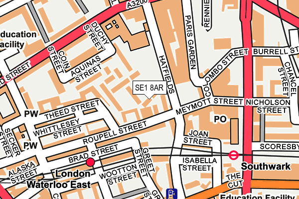 SE1 8AR map - OS OpenMap – Local (Ordnance Survey)