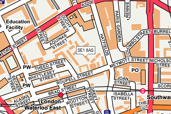 SE1 8AS map - OS OpenMap – Local (Ordnance Survey)