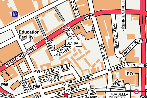 SE1 8AT map - OS OpenMap – Local (Ordnance Survey)