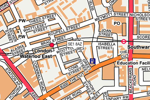 SE1 8AZ map - OS OpenMap – Local (Ordnance Survey)