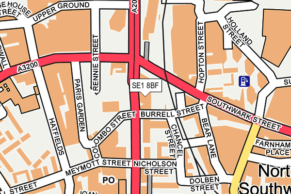 SE1 8BF map - OS OpenMap – Local (Ordnance Survey)