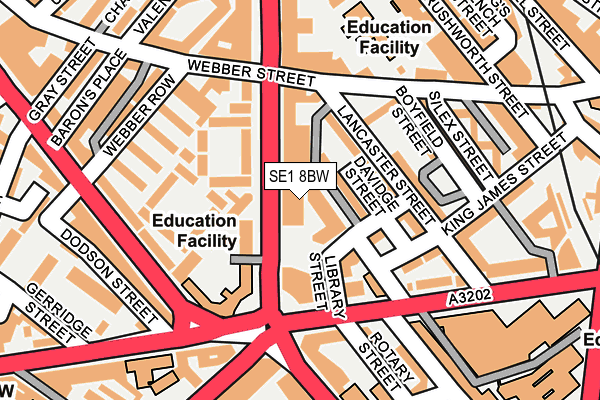 SE1 8BW map - OS OpenMap – Local (Ordnance Survey)