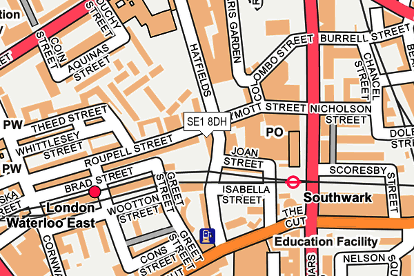SE1 8DH map - OS OpenMap – Local (Ordnance Survey)