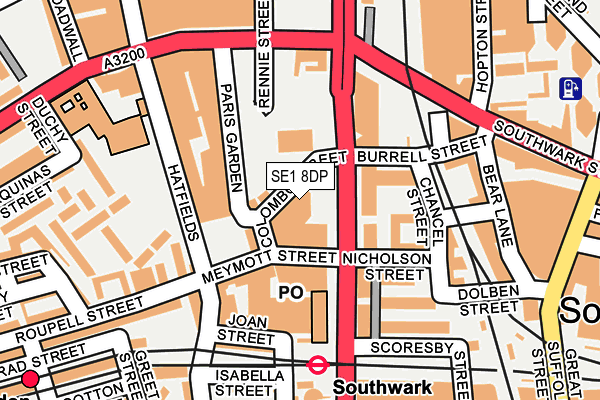 SE1 8DP map - OS OpenMap – Local (Ordnance Survey)