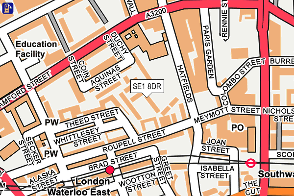 SE1 8DR map - OS OpenMap – Local (Ordnance Survey)