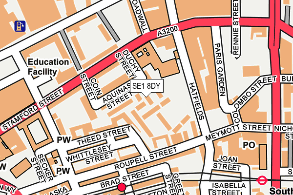 SE1 8DY map - OS OpenMap – Local (Ordnance Survey)