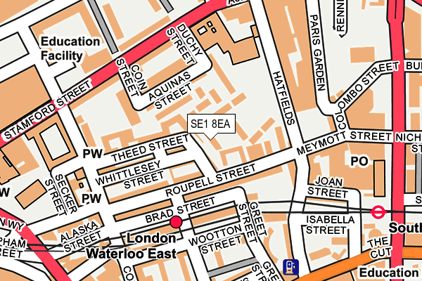 SE1 8EA map - OS OpenMap – Local (Ordnance Survey)