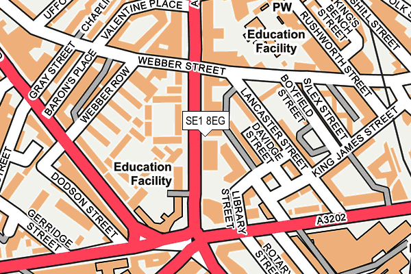 SE1 8EG map - OS OpenMap – Local (Ordnance Survey)
