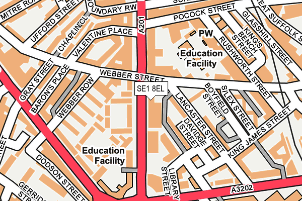 SE1 8EL map - OS OpenMap – Local (Ordnance Survey)