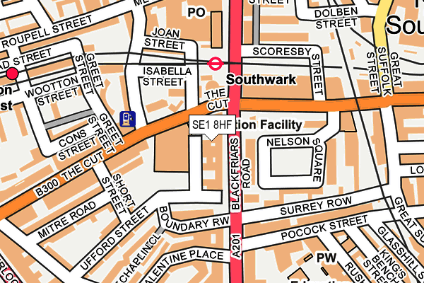 SE1 8HF map - OS OpenMap – Local (Ordnance Survey)