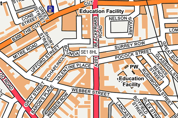 SE1 8HL map - OS OpenMap – Local (Ordnance Survey)