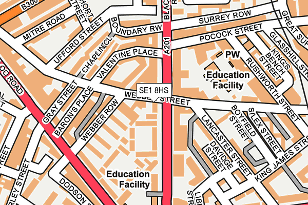 SE1 8HS map - OS OpenMap – Local (Ordnance Survey)