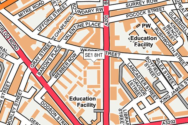 SE1 8HT map - OS OpenMap – Local (Ordnance Survey)