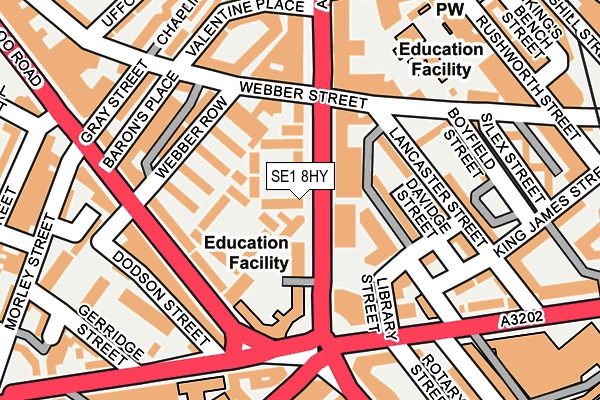 SE1 8HY map - OS OpenMap – Local (Ordnance Survey)