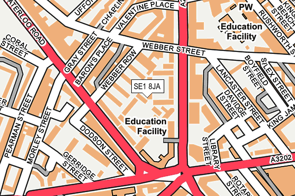 SE1 8JA map - OS OpenMap – Local (Ordnance Survey)