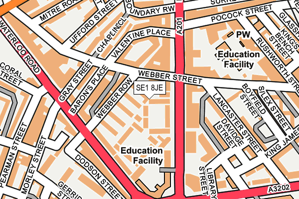 SE1 8JE map - OS OpenMap – Local (Ordnance Survey)