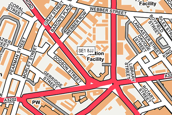 SE1 8JJ map - OS OpenMap – Local (Ordnance Survey)