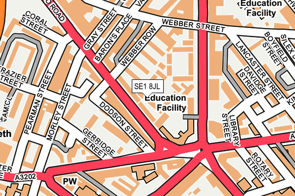 SE1 8JL map - OS OpenMap – Local (Ordnance Survey)