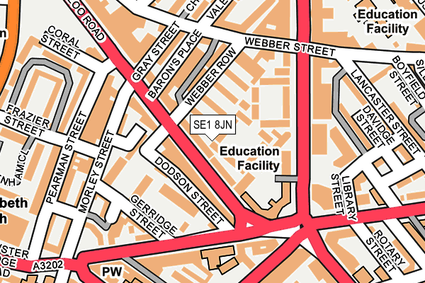 SE1 8JN map - OS OpenMap – Local (Ordnance Survey)
