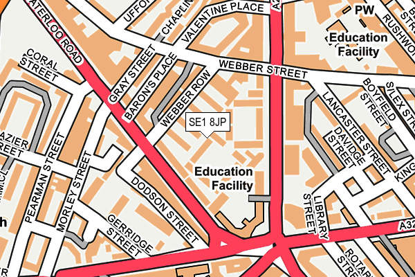 SE1 8JP map - OS OpenMap – Local (Ordnance Survey)