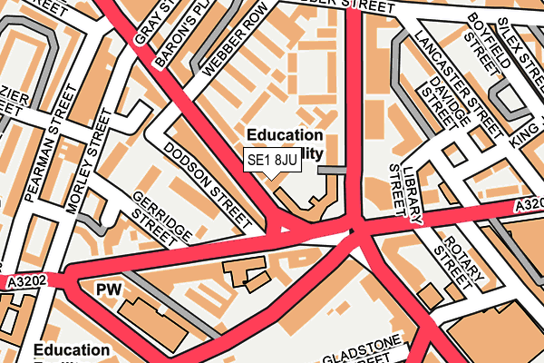 SE1 8JU map - OS OpenMap – Local (Ordnance Survey)