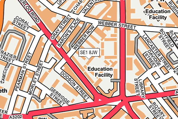 SE1 8JW map - OS OpenMap – Local (Ordnance Survey)