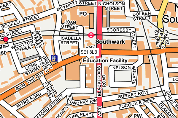 SE1 8LB map - OS OpenMap – Local (Ordnance Survey)