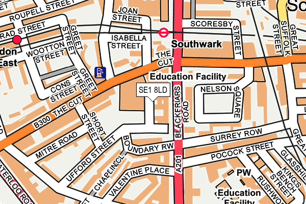 SE1 8LD map - OS OpenMap – Local (Ordnance Survey)
