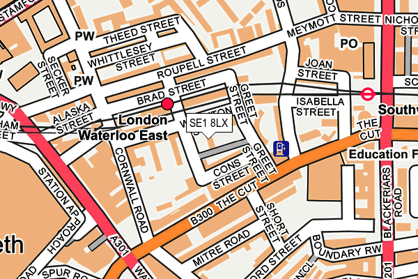 SE1 8LX map - OS OpenMap – Local (Ordnance Survey)