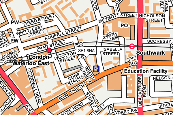 SE1 8NA map - OS OpenMap – Local (Ordnance Survey)