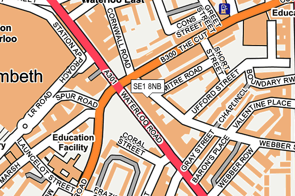 SE1 8NB map - OS OpenMap – Local (Ordnance Survey)