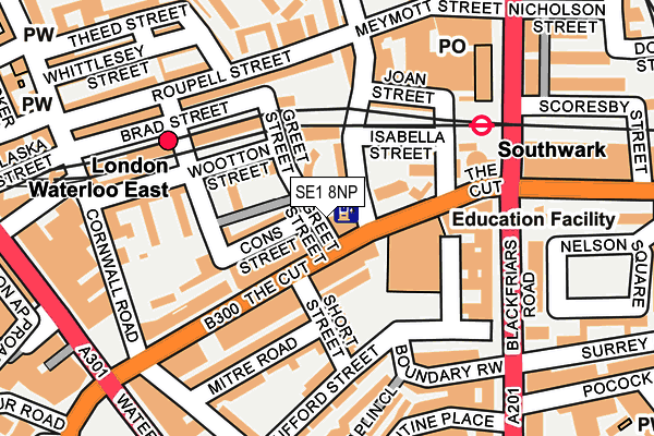 SE1 8NP map - OS OpenMap – Local (Ordnance Survey)